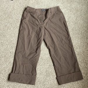 Dark Academia Brown Capri Pants